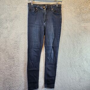 Just Black Jeans Women's 29 Black Denim‎ Cotton Mid Rise Skinny Leg 5 Pockets